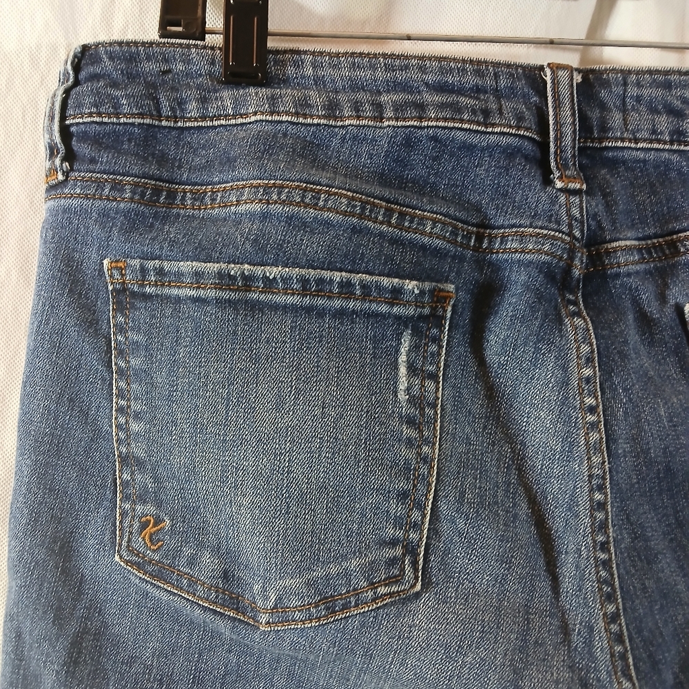 Kut From The Kloth Womens 12 Catherine Boyfriend Short Blue Jean Stretch Denim - Picture 9 of 13